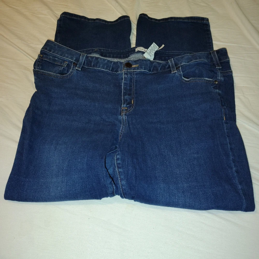 Womens Lane Bryant Jeans,Low Boot Cut BlueJeans,Deluxe Fit w/Flex Magic Waistban - Picture 1 of 8